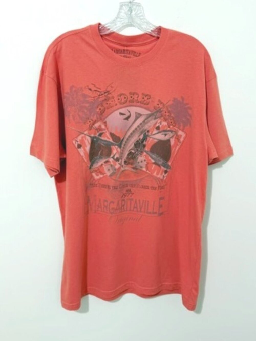 Margaritaville Jimmy Buffett Coral Graphic T-Shirt Men's XL